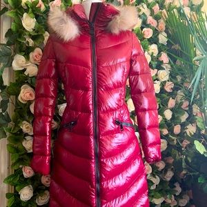 Moncler Fulmarus Lacquer Fox Fur-Trim Puffer Coat